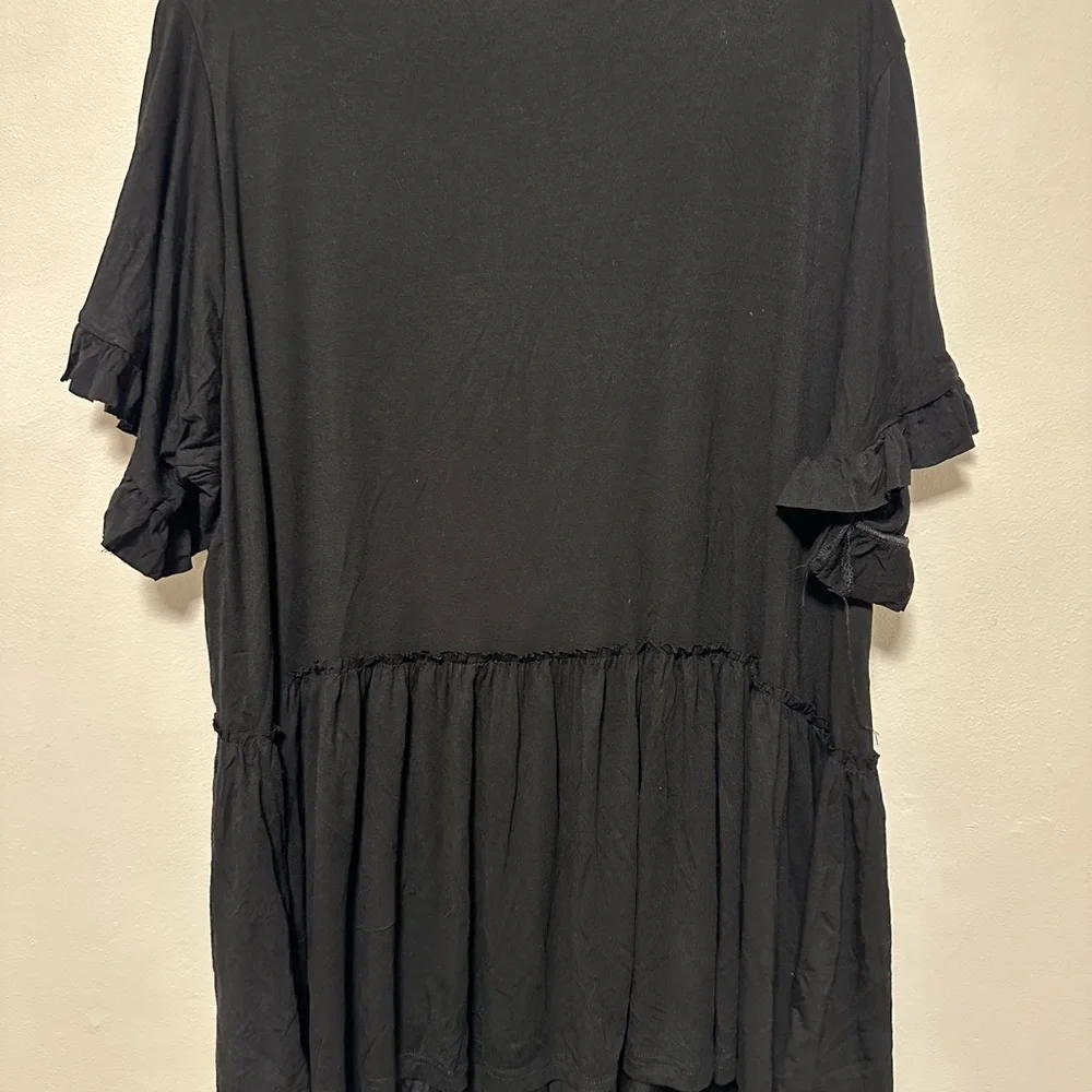 Kori Black Ruffle Sleeve Blouse - Picture 2 of 3